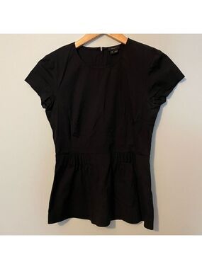 Theory Peplum Shirt Black Petite